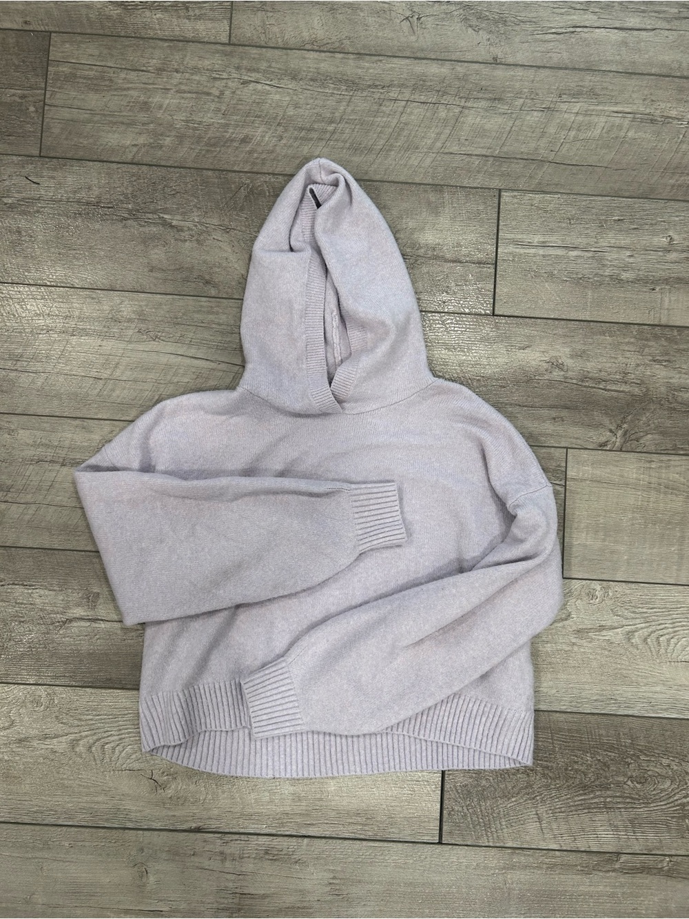 Hollister Light Purple Cropped Sweater Hoodie